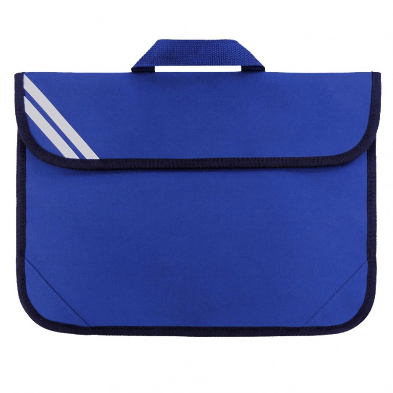 Plain Blue Short Handle Bookbag