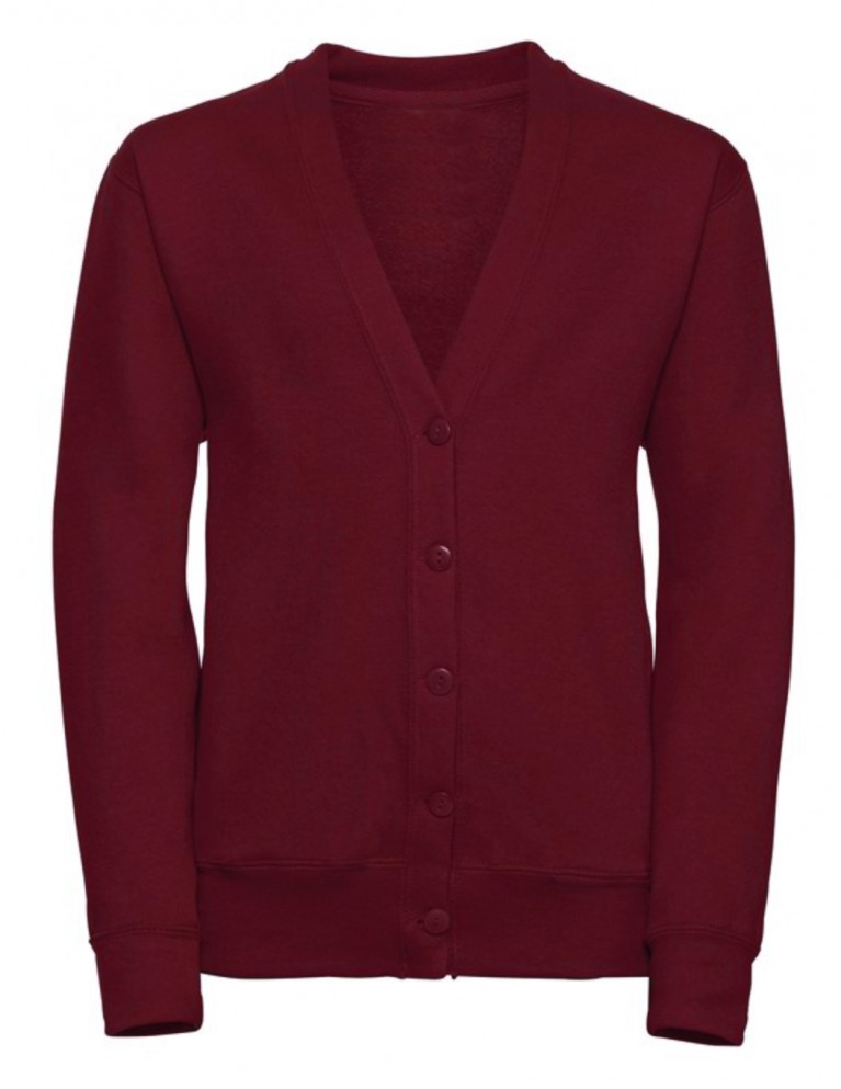 Plain 70/30 Cardigan Burgundy