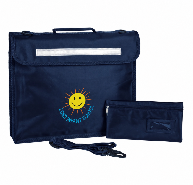 LIS Navy Long Handle Bookbag