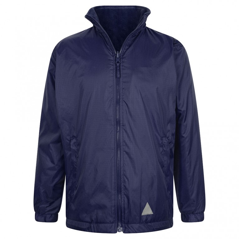 Plain Navy Reversible Showerproof Jacket