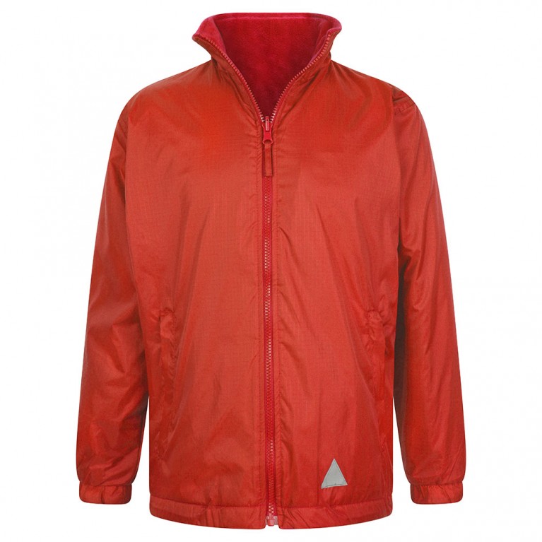 Plain Red Reversible Showerproof Jacket