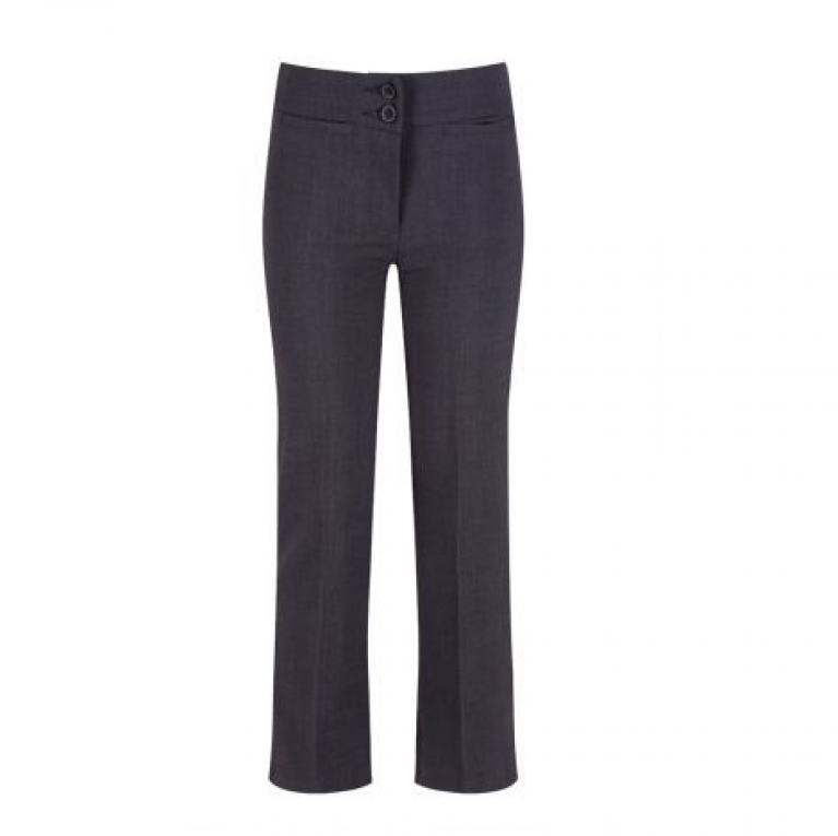 Trutex Junior Girls Twin Pocket Trousers in Grey - with Waist Adjuster