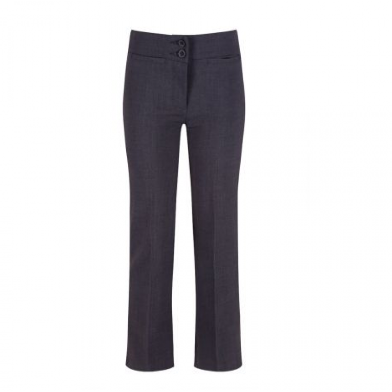 Trutex Junior Girls Twin Pocket Trousers in Grey - with Waist Adjuster