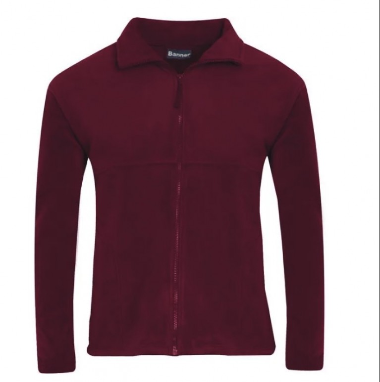 Fleece embroidered with school logo