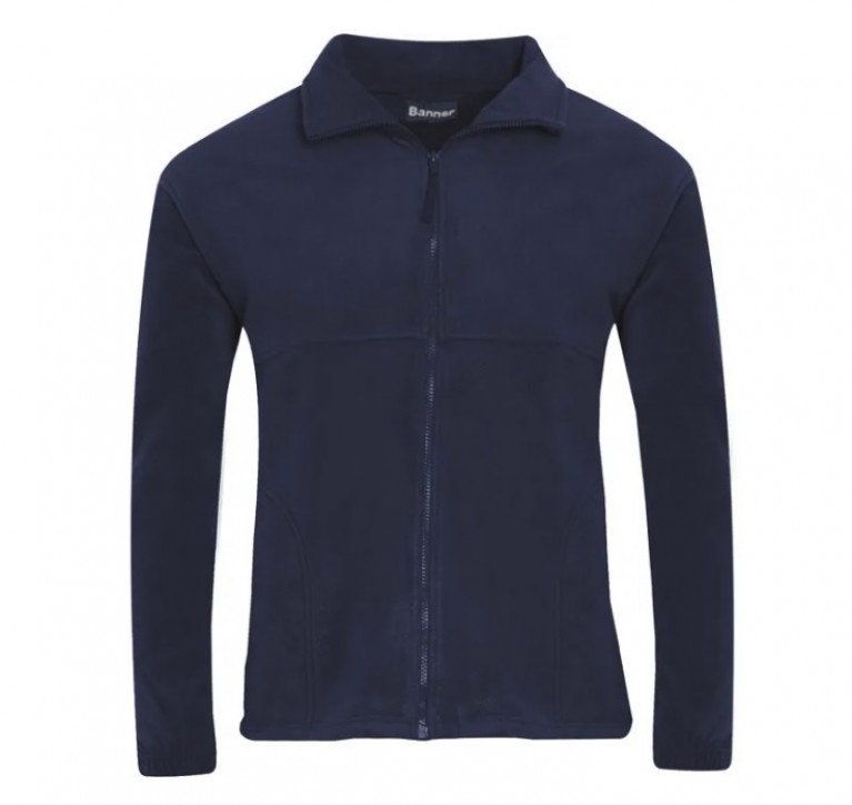 Fleece embroidered with school logo