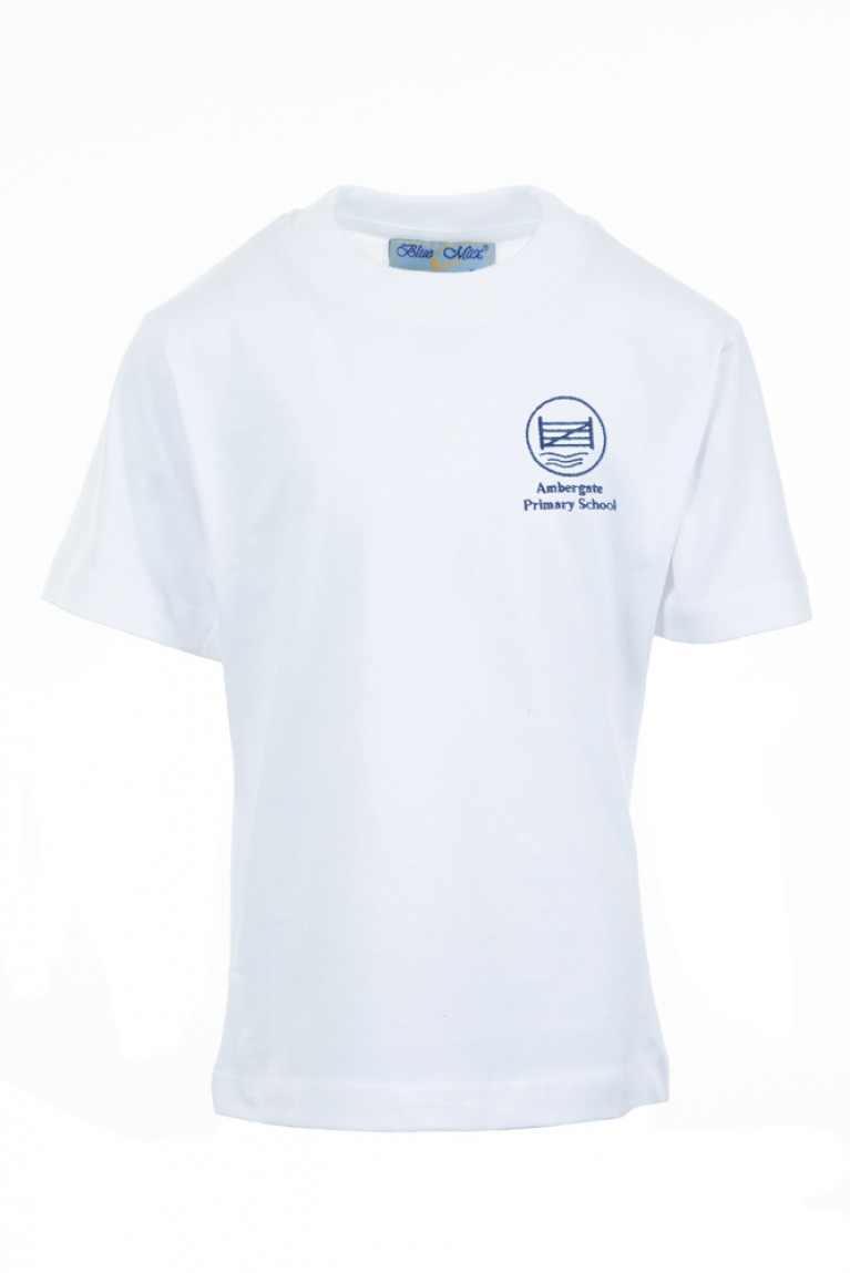 White P.E T-shirt