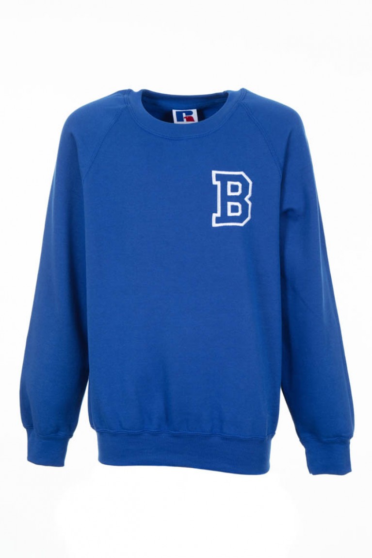 Girls Blue P.E Sweatshirt (Russell)