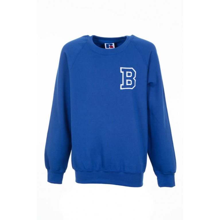 Girls Blue P.E Sweatshirt (Russell)