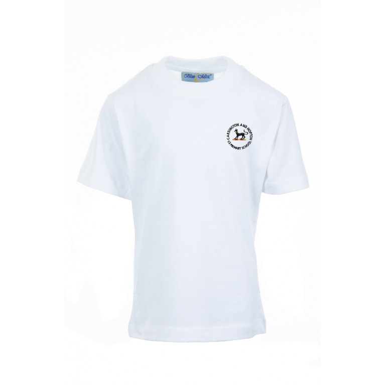 White P.E T-shirt