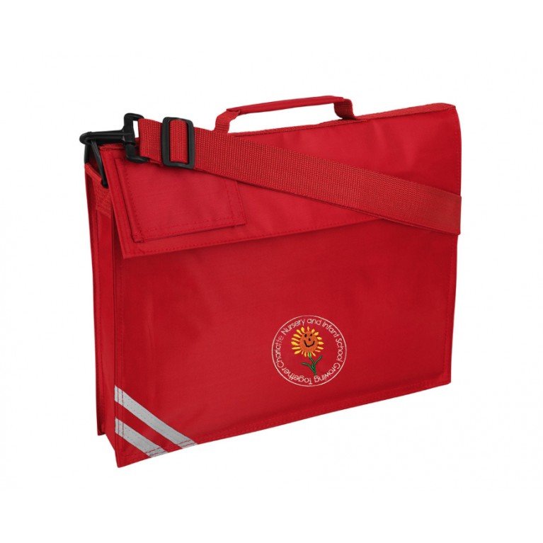 Red Long Handle Bookbag