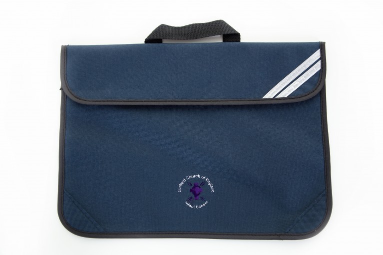 Navy Short Handle Bookbag