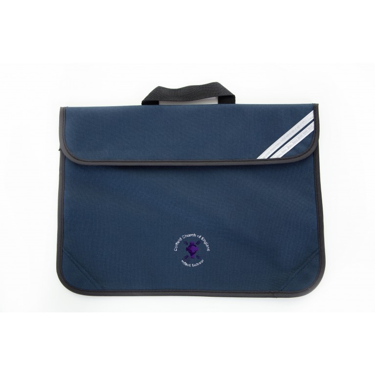 Navy Short Handle Bookbag