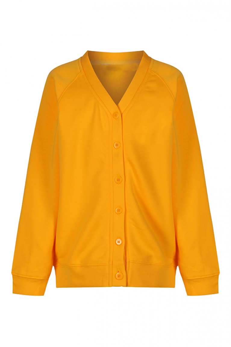 Plain 70/30 Cardigan Gold