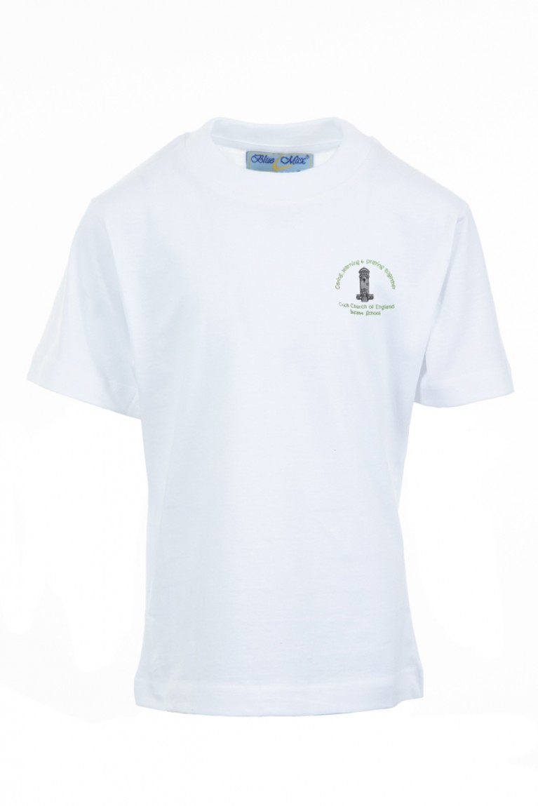 White P.E T-shirt