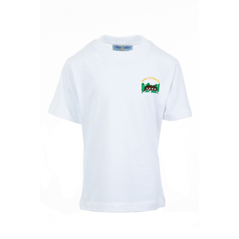 White P.E T-shirt