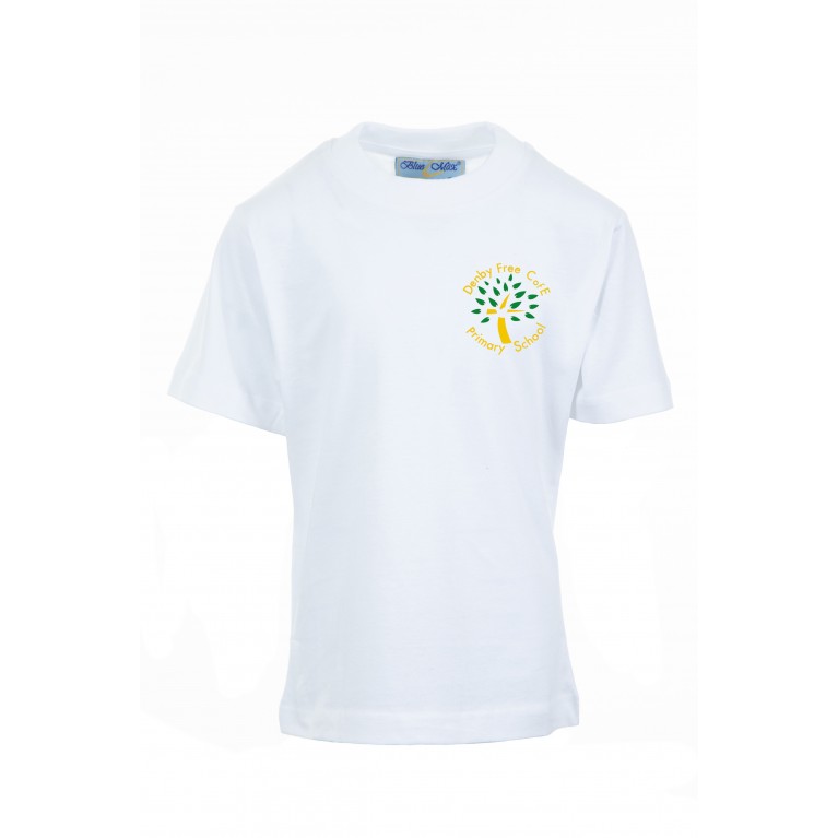 White P.E T-shirt