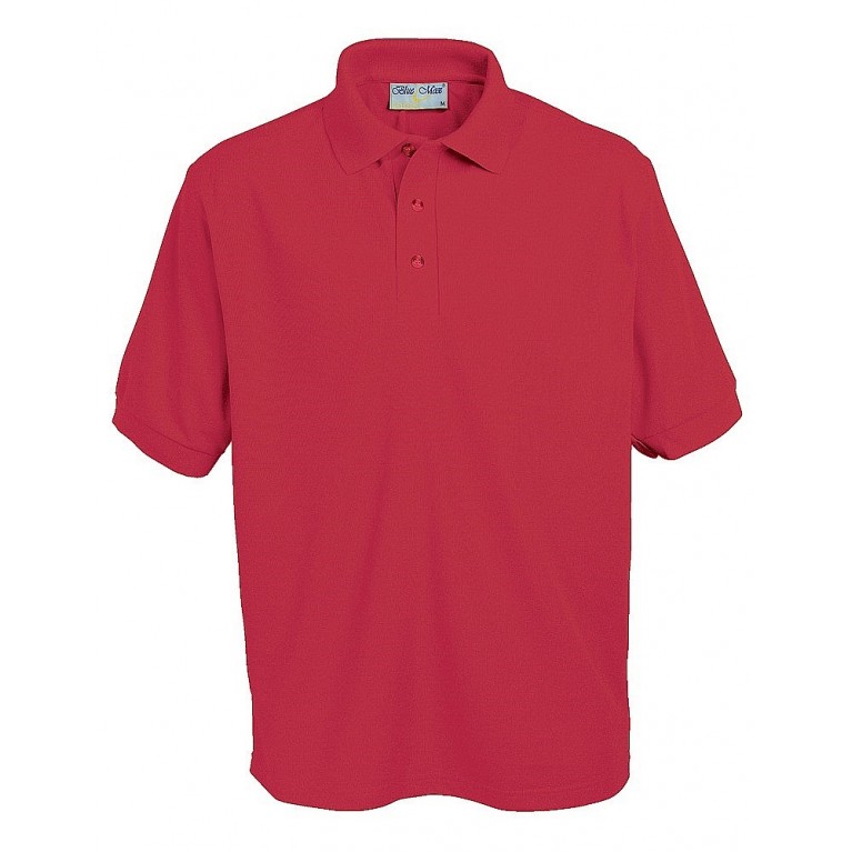 Plain Banner Penthouse Polo Shirt - RED