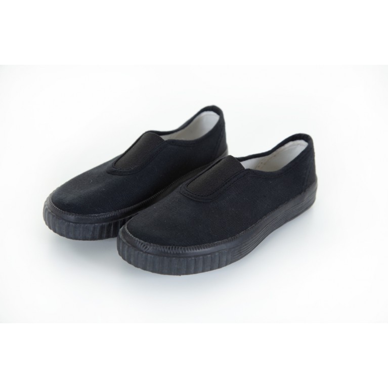 Black Pull on Plimsols