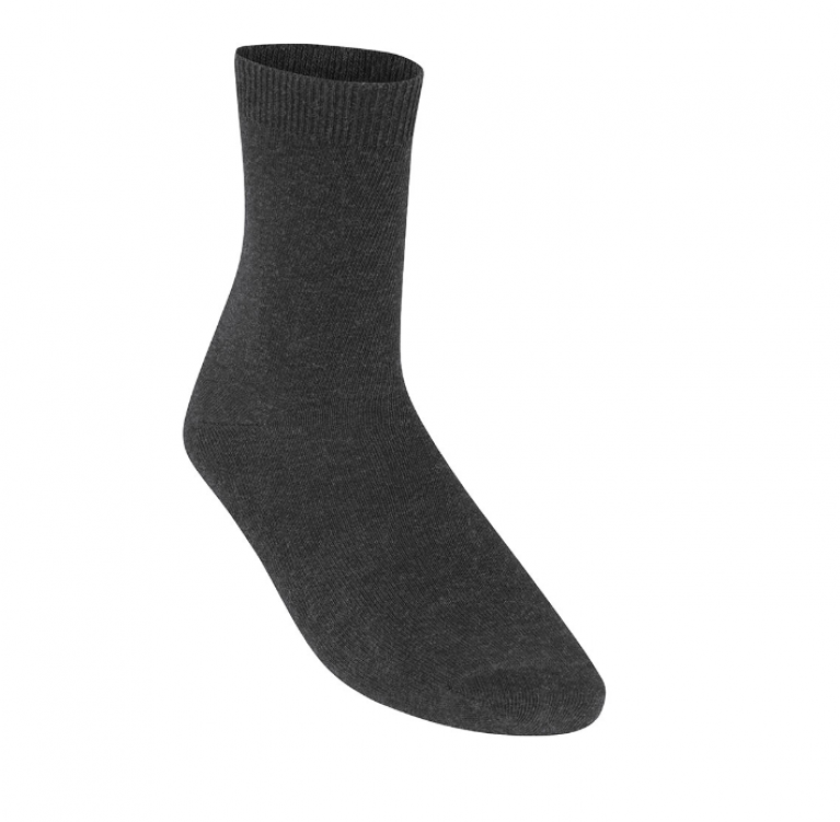 Grey Pack of 5 Unisex Smooth Knit Ankle Socks 
