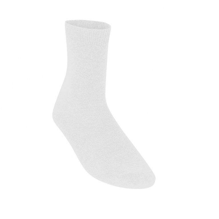White 5 Pack Unisex Smooth Knit Ankle Socks 