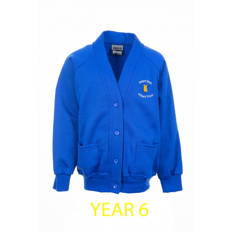 Year 6 Printed Blue Cardigan 