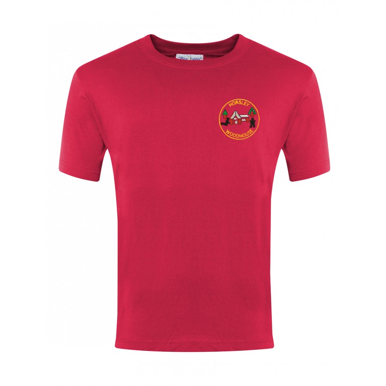Red P.E T-shirt