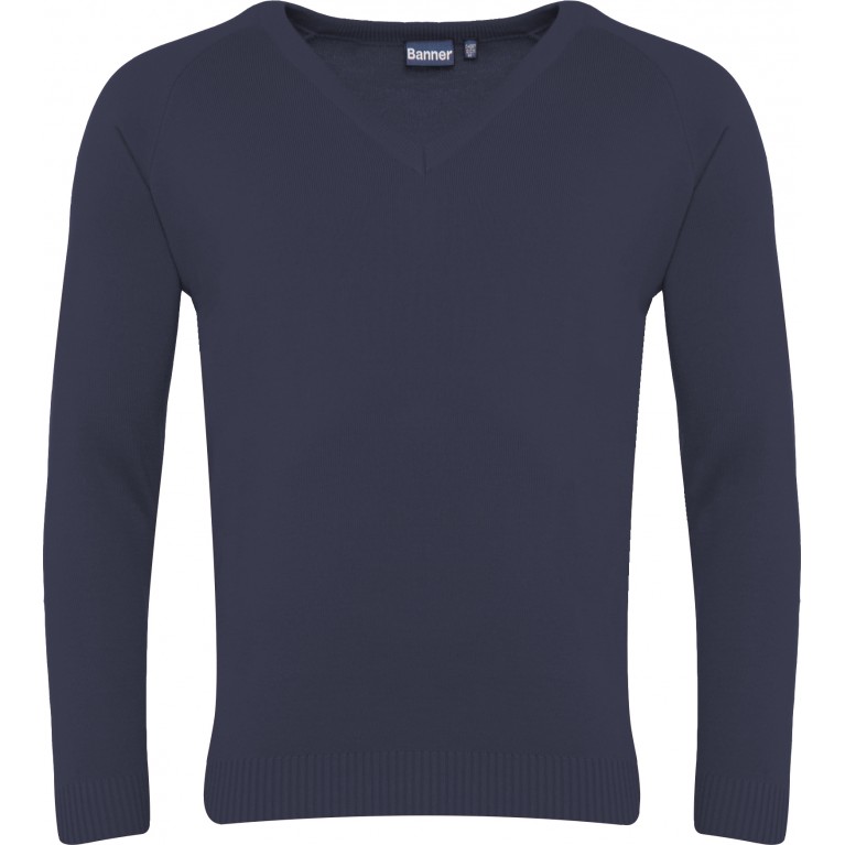 Premier Knit V-Neck Jumper Navy
