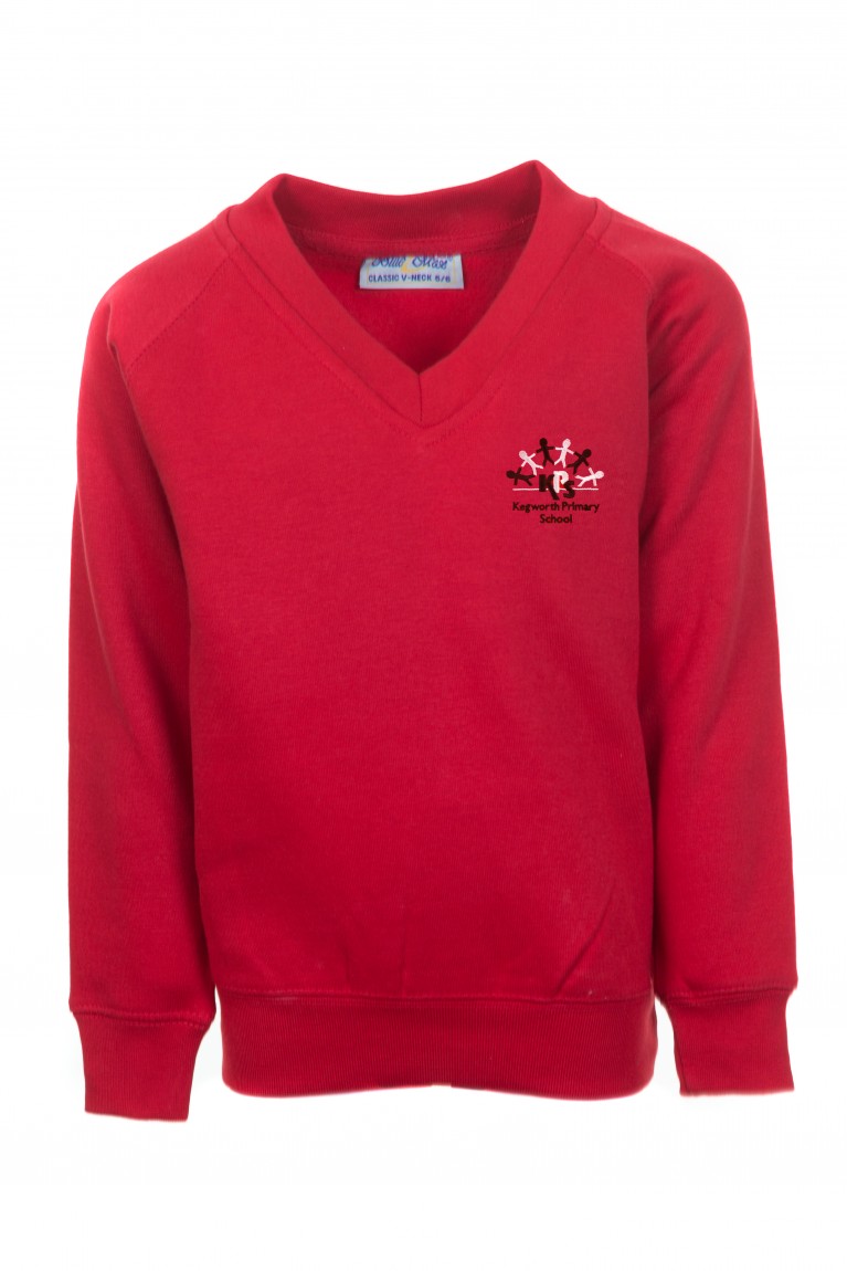 Red 70/30 V Neck Sweatshirt