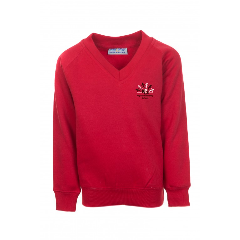 Red 70/30 V Neck Sweatshirt