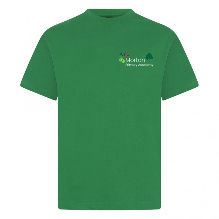 Green P.E T-shirt - with logo