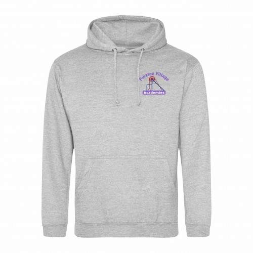 Heather Grey Staff Hoodie (left chest & back)