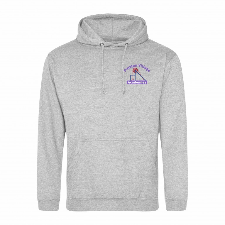Heather Grey Staff Hoodie (left chest & back)
