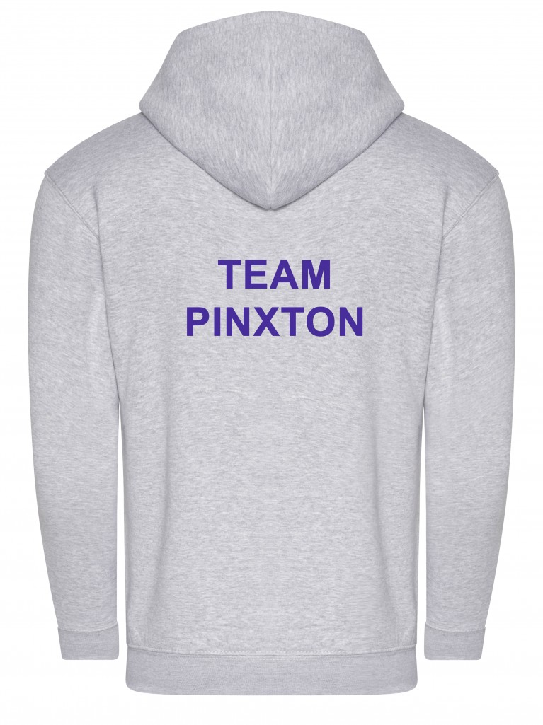Heather Grey Staff Hoodie (left chest & back)