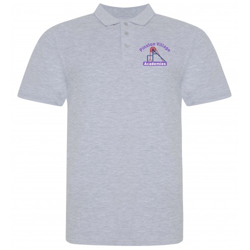 Heather Grey Staff Polo Shirt (left chest & back)