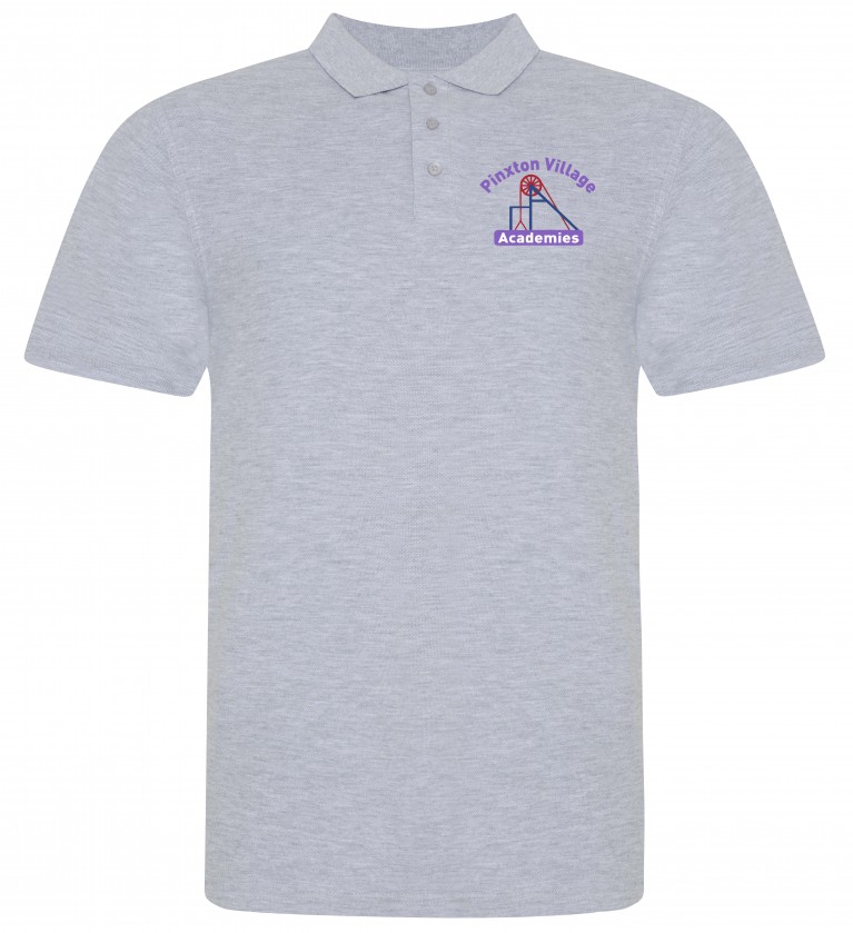 Heather Grey Staff Polo Shirt (left chest & back)