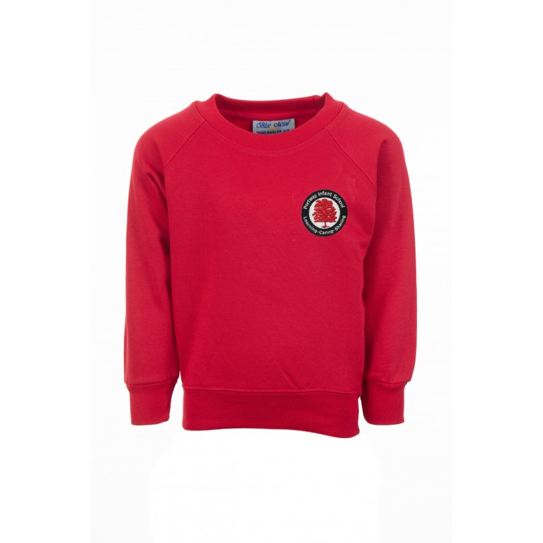 Red 70/30 Crew Neck Sweatshirt