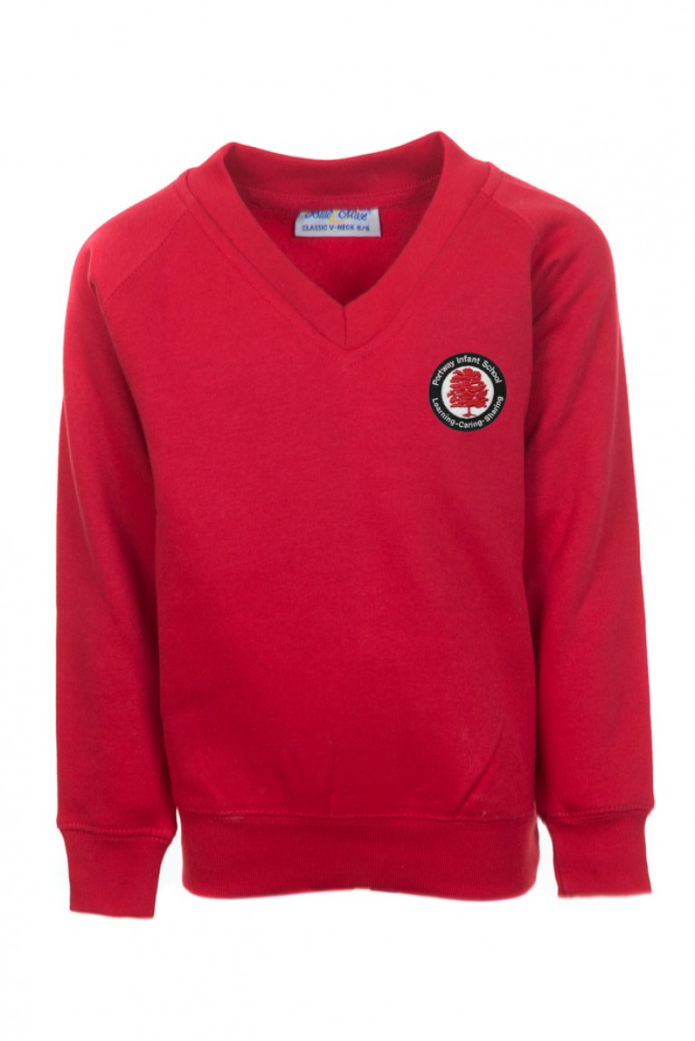 Red 70/30 V-Neck Sweatshirt