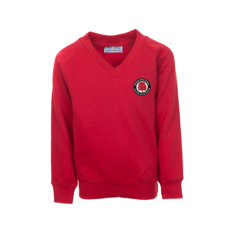 Red 70/30 V-Neck Sweatshirt