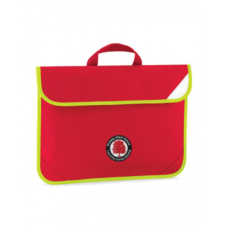 Hi Vis Red Short Handle Bookbag