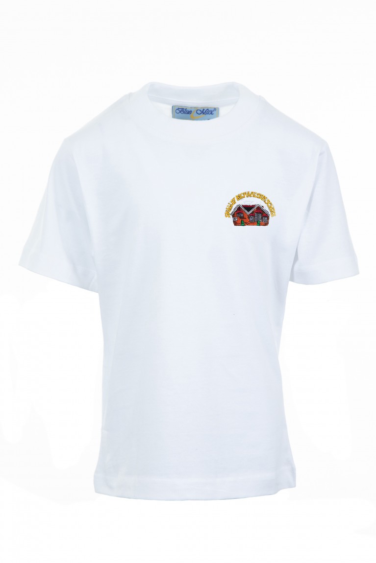White P.E T-shirt 