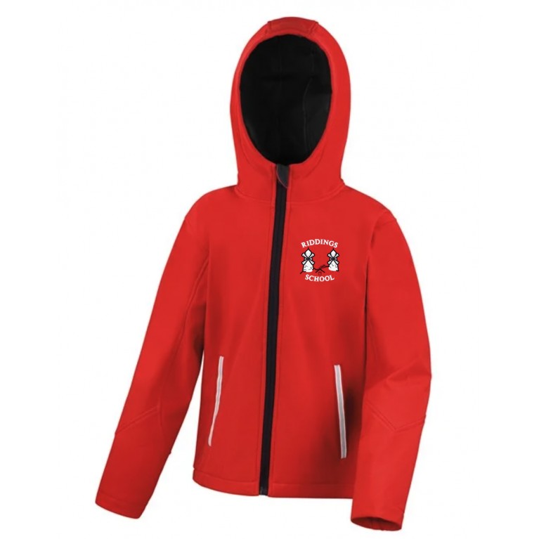 Red Core Softshell Hooded Jacket