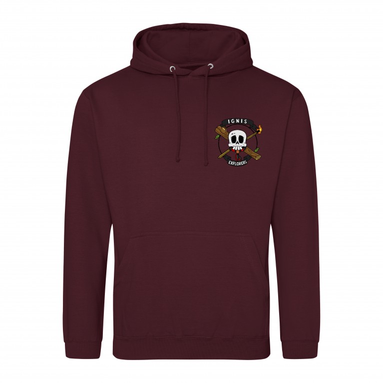 IGNIS - Burgundy Hoodie