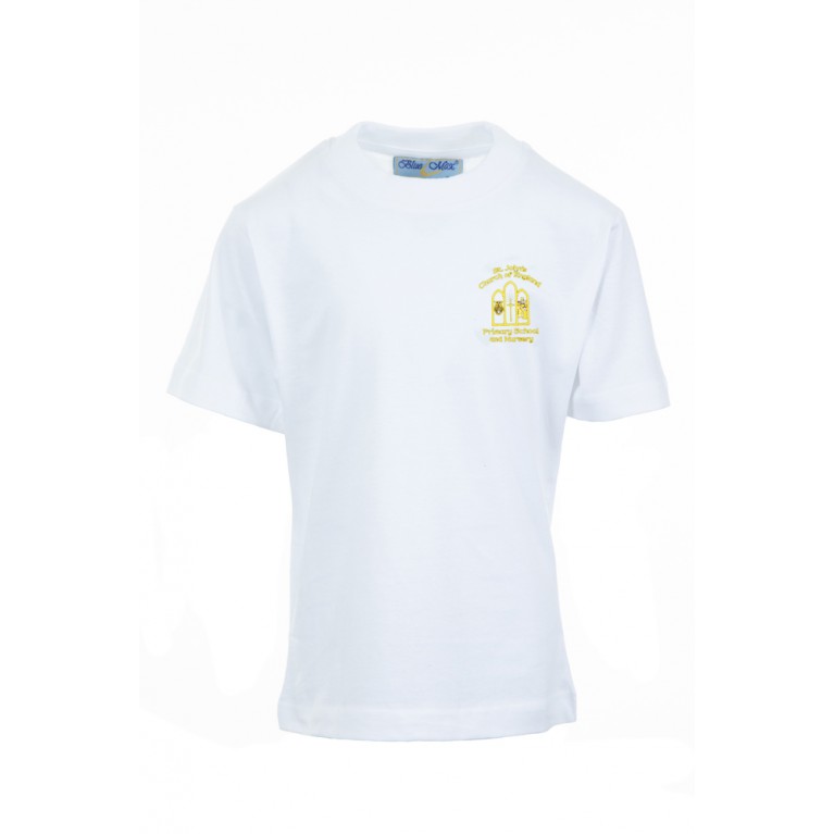 White P.E T-shirt 