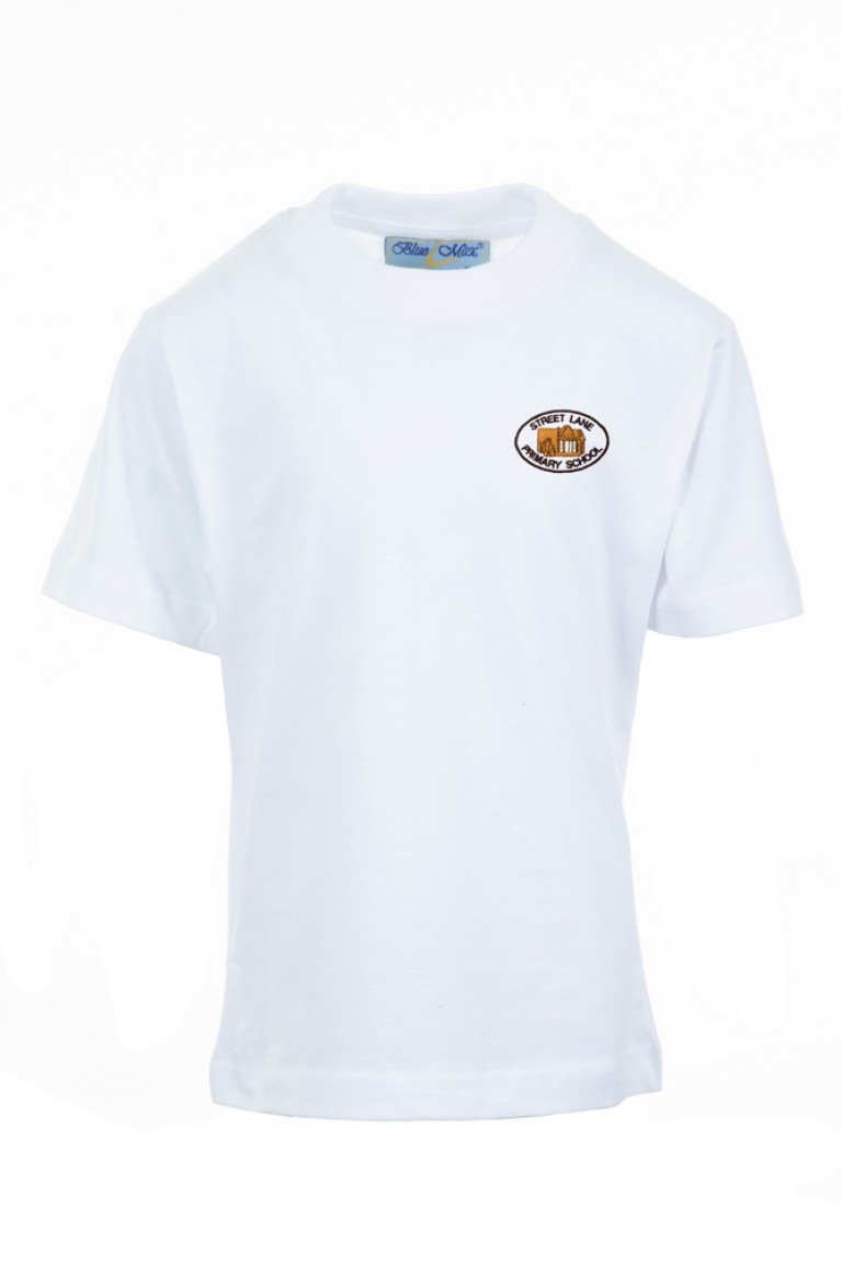 White P.E T-shirt 