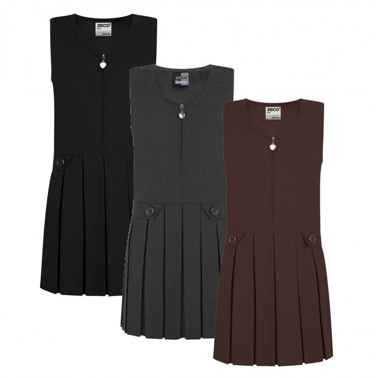 Pinafore with heart detail zip
