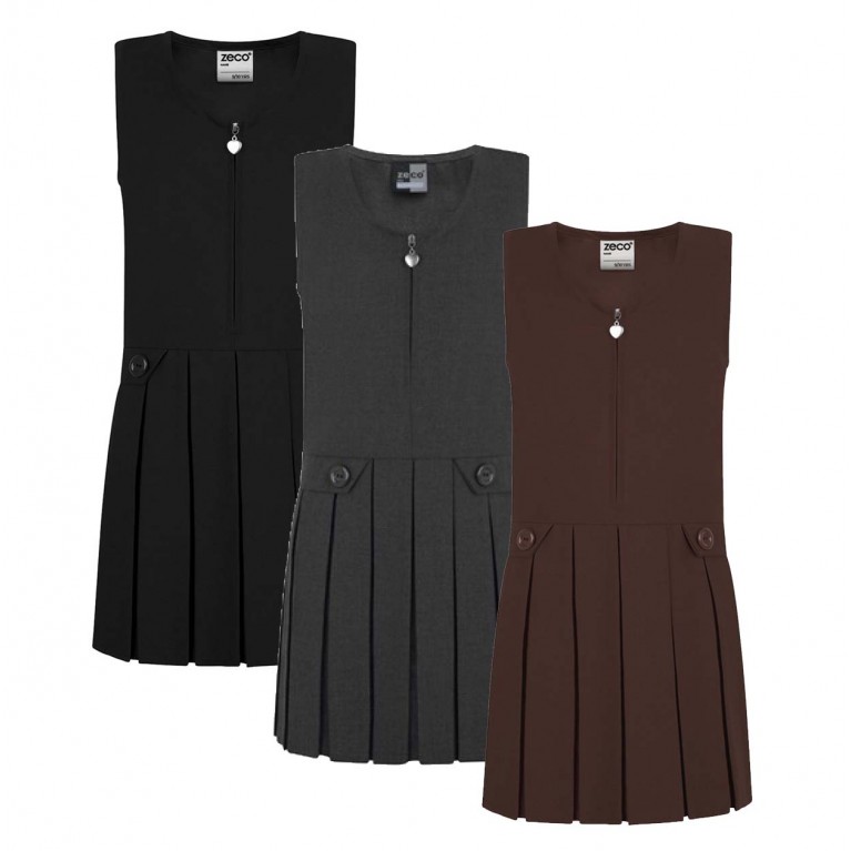 Pinafore with heart detail zip