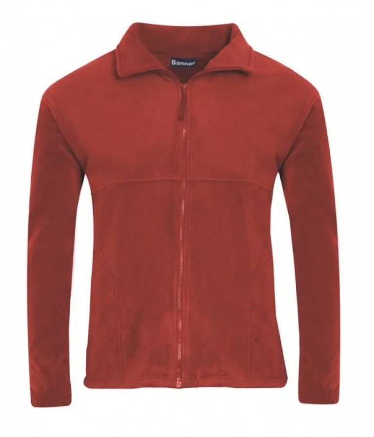 Fleece embroidered with school logo