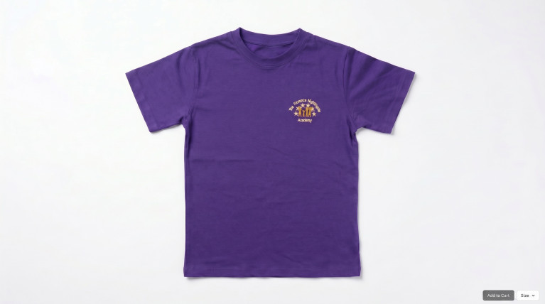 BRO Purple P.E T-shirt - with logo