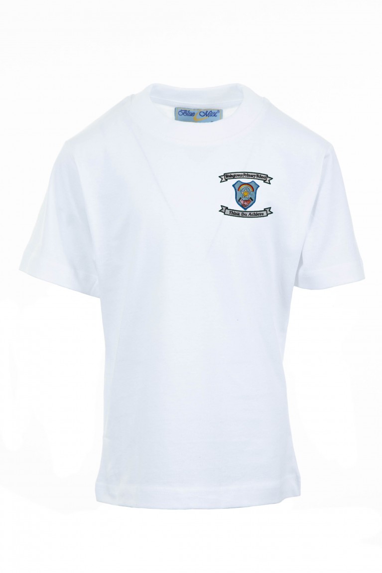 White P.E T-shirt